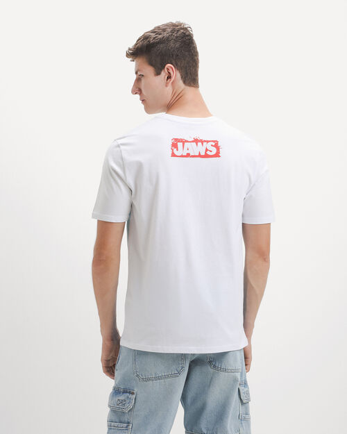 Playera Blanca Dise&ntilde;o Jaws