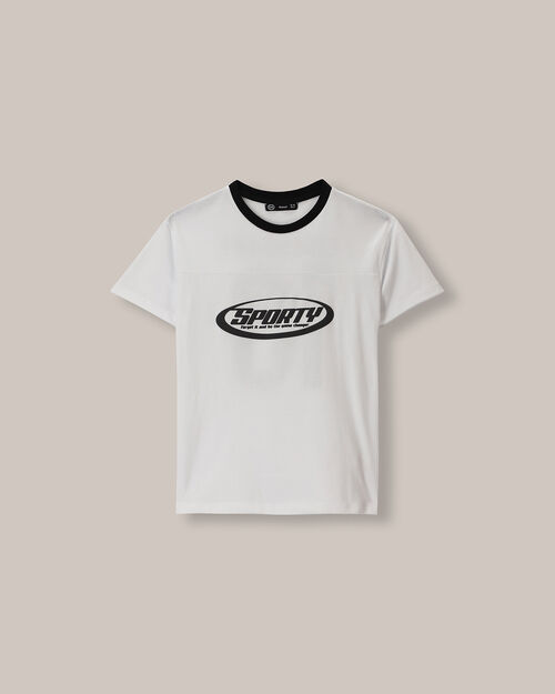 Playera Blanca Estampada