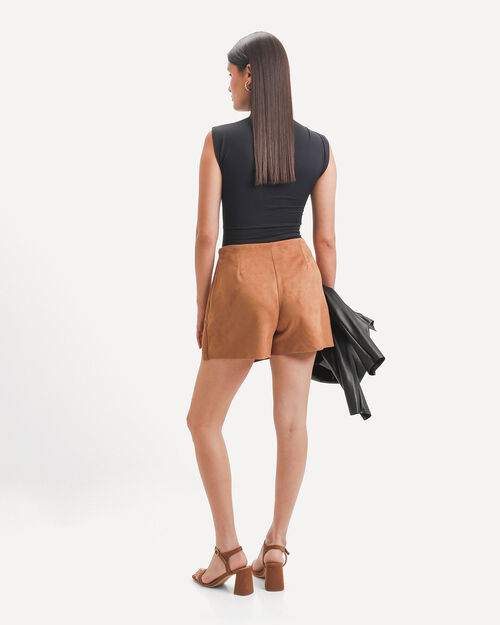Short Falda Caf&eacute;