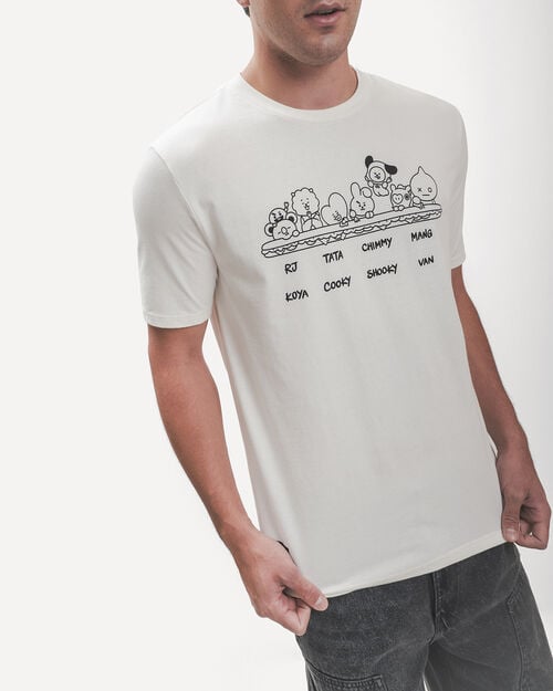 Playera Blanca BT21