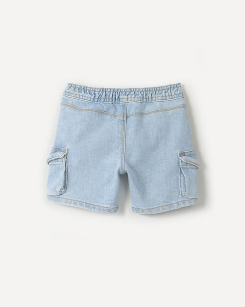 Short Cargo De Mezclilla