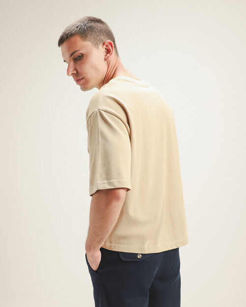 Playera B&aacute;sica Boxy Beige