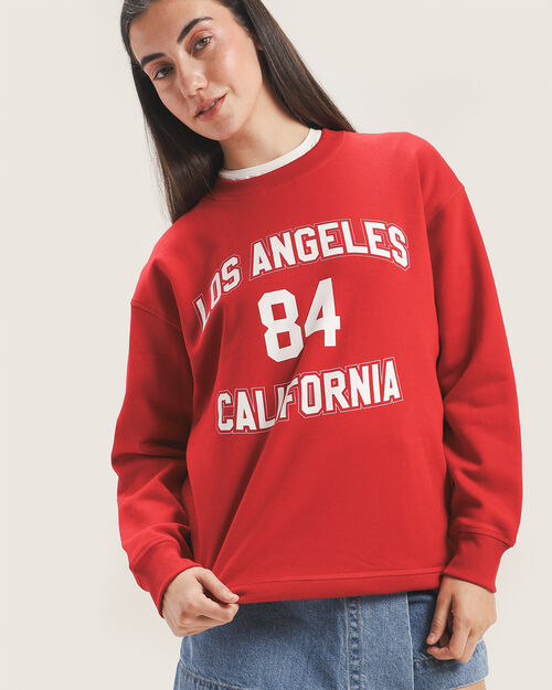 Sudadera Roja Estampada