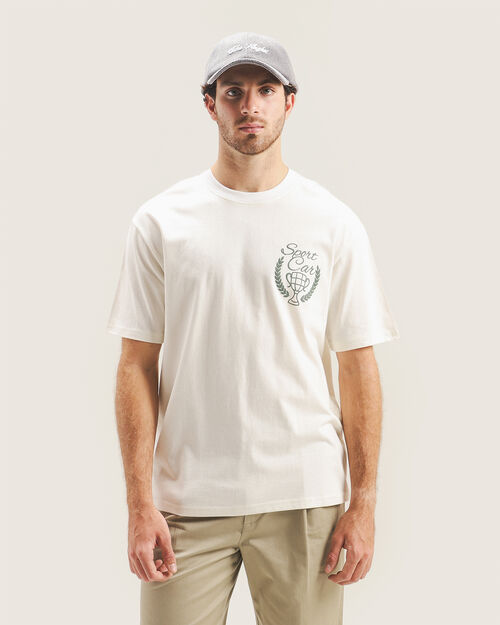 Playera Blanca Estampada