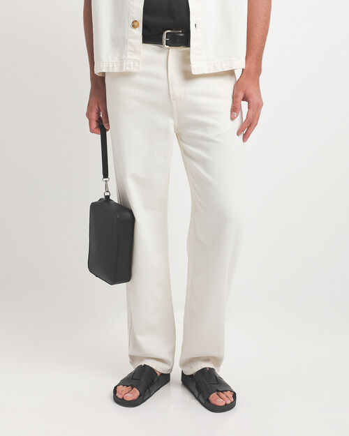 Jeans Wide Leg Beige