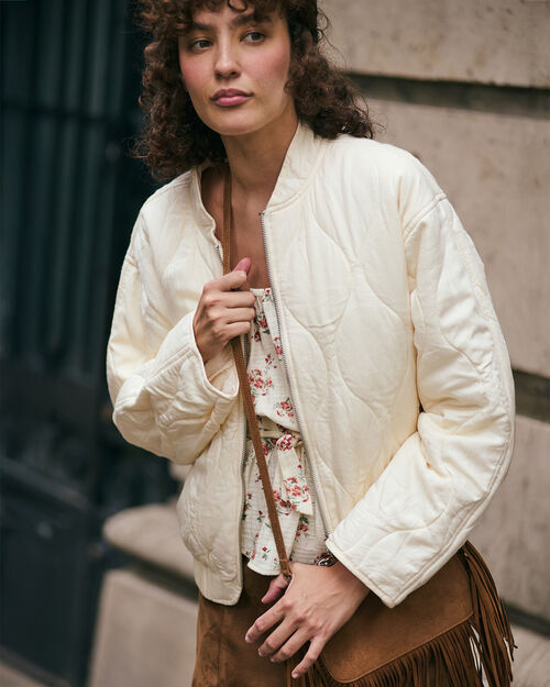 Chamarra Bomber Beige