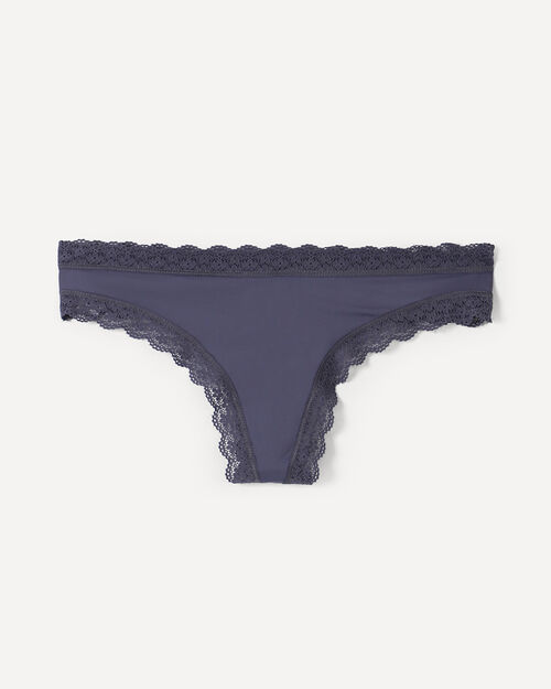 Tanga Gris Encaje