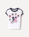 Playera Snoopy Harvard,BLANCO