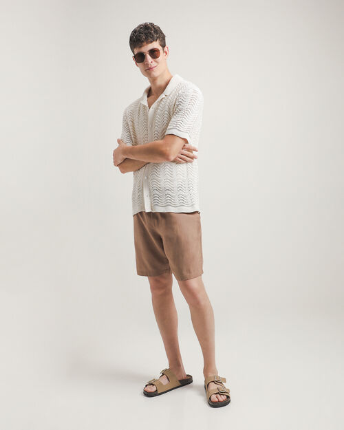 Camisa De Punto Beige