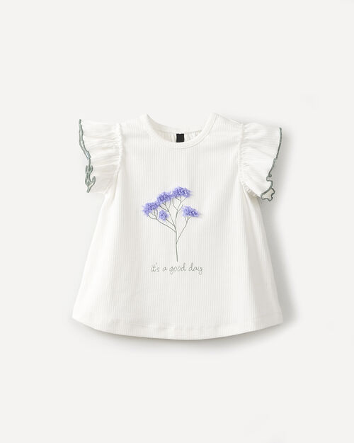 Top Blanca Con Volantes