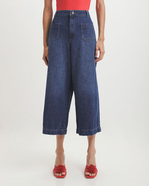 Jeans Culotte Marino