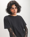 Playera Rosa Manga Larga,NEGRO