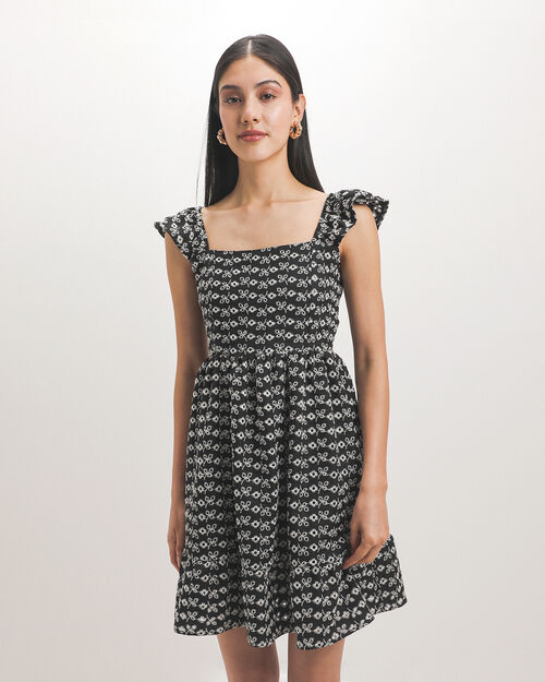 Vestido Corto Eyelet