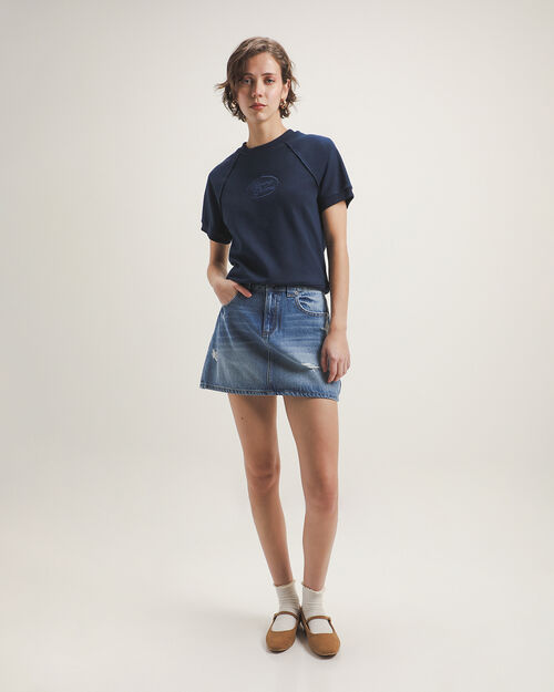 Falda Mini Mezclilla Azul