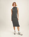 Vestido Midi Gris,BLANCO
