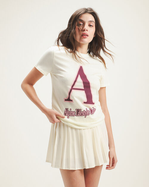 Playera Beige Estampada