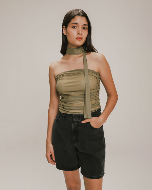 Top Strapless Verde
