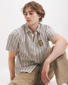 Camisa Rayas Relaxed,CREMA