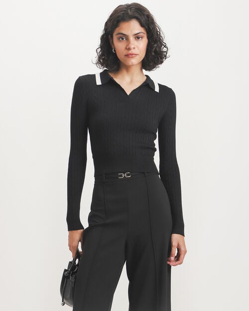 Polo Negra Slim