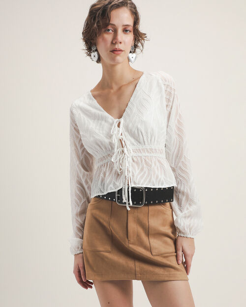 Blusa Manga Larga Lazos