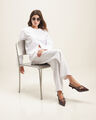 Saco Botones Cropped,BLANCO