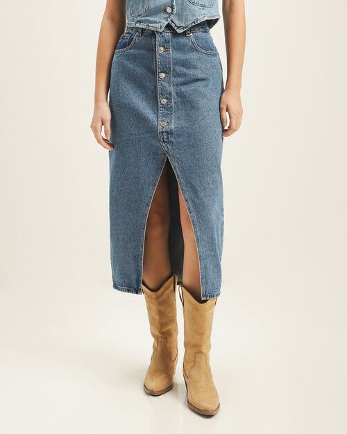 Falda Midi Botones