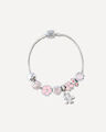Pulsera Plata Charms,PLATEADO