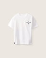 Playera Fit Relaxed Estampada,BLANCO HUESO
