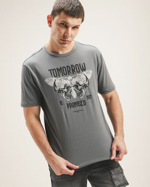 Playera Estampada Gris