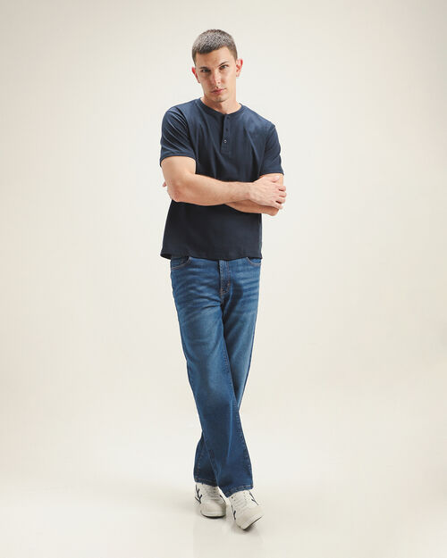 Playera Azul Manga Corta