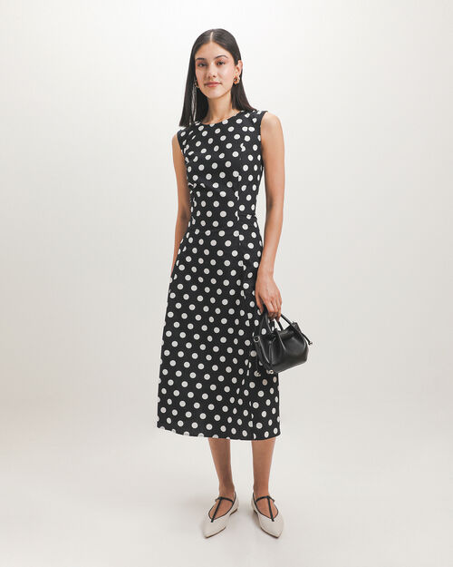 Vestido Negro Estampado