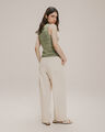 Pantalón Straight Fluido,CRUDO