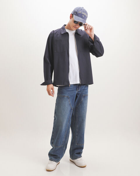 Chamarra Azul Zipper