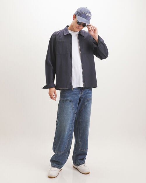 Chamarra Azul Zipper