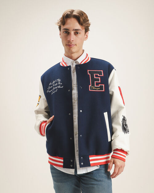 Chamarra Bomber Azul