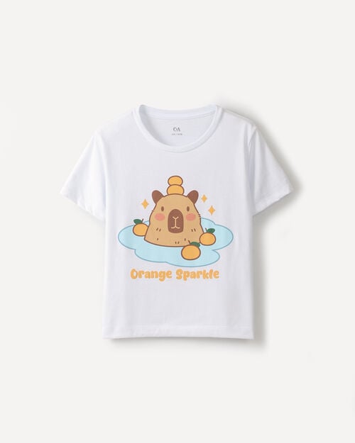 Playera Blanca Capibara