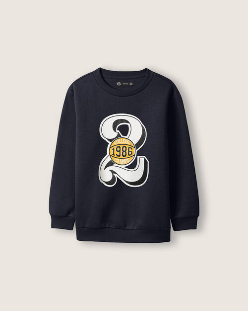 Sudadera Azul Estampada