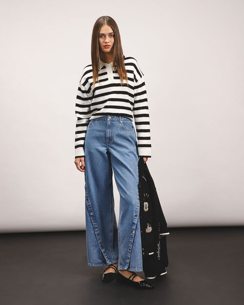 Jeans Botones Met&aacute;licos