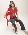 Playera De Pijama Mickey Mouse,ROJO