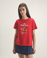 Playera Dise&ntilde;o Breakfast,ROJO