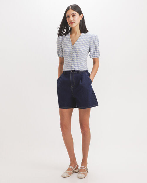 Blusa Estampada Cuadros