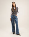 Jeans Fit Wide Leg,AZUL MARINO