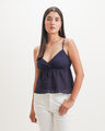 Blusa Azul Tirantes,AZUL MARINO