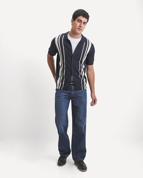 Jeans Azul Marino Fit Straight