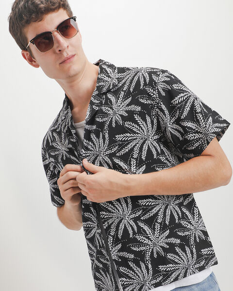 Camisa Negra Estampada