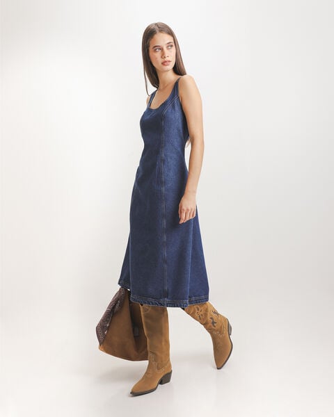 Vestido Midi Azul Mezclilla