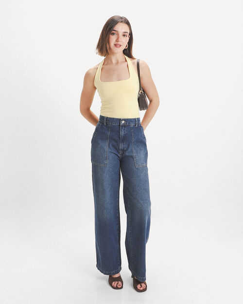Top Halter Amarillo