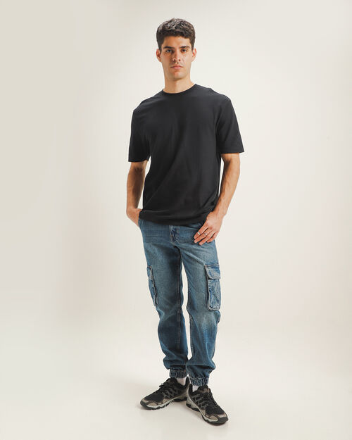 Jogger Cargo De Mezclilla