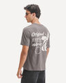 Playera B&aacute;sica Estampada,GRIS OBSCURO