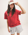 Playera Básica Café,ROJO